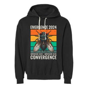 Cicada Brood Xiii Brood Xix 2024 Emergence Convergence Garment-Dyed Fleece Hoodie