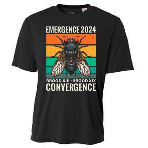 Cicada Brood Xiii Brood Xix 2024 Emergence Convergence Cooling Performance Crew T-Shirt