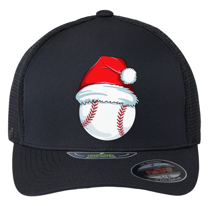 Christmas Baseball Xmas Santa Hat Ball Flexfit Unipanel Trucker Cap