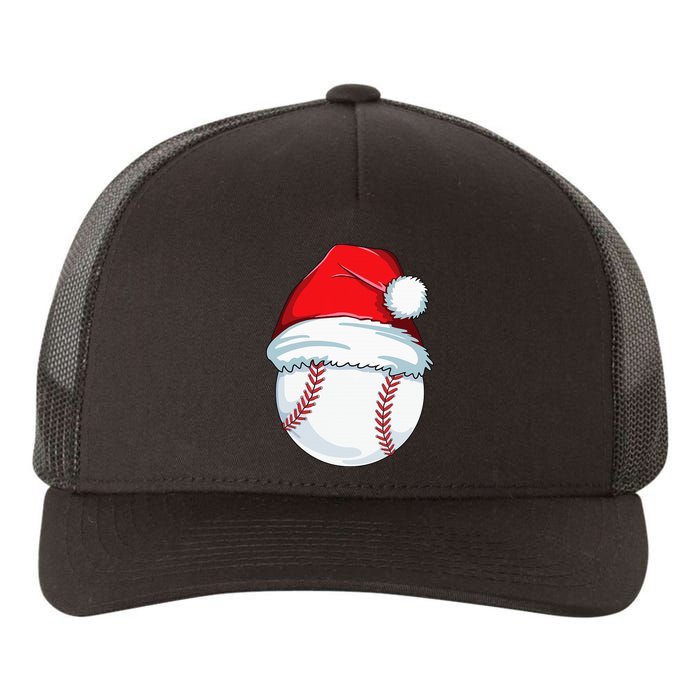 Christmas Baseball Xmas Santa Hat Ball Yupoong Adult 5-Panel Trucker Hat