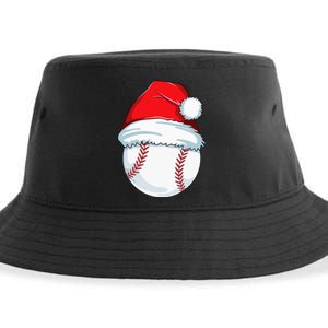 Christmas Baseball Xmas Santa Hat Ball Sustainable Bucket Hat