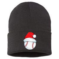 Christmas Baseball Xmas Santa Hat Ball Sustainable Knit Beanie