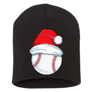 Christmas Baseball Xmas Santa Hat Ball Short Acrylic Beanie