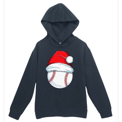 Christmas Baseball Xmas Santa Hat Ball Urban Pullover Hoodie