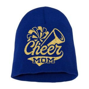 Cheerleader Black Yellow Gold Pom Pom Meaningful Gift Short Acrylic Beanie