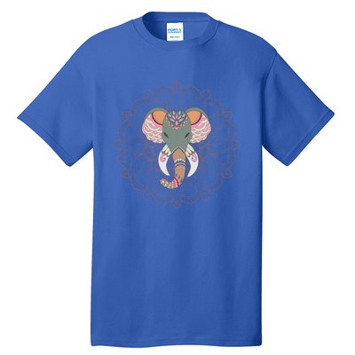 Cool Boho Yoga Elephant Dala Gift Tall T-Shirt