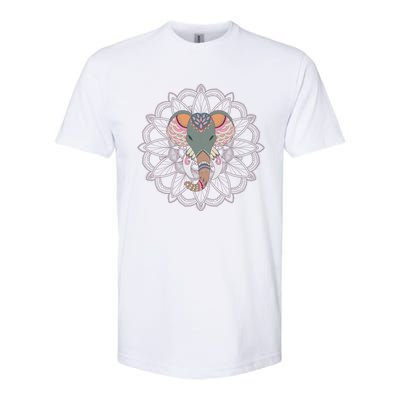 Cool Boho Yoga Elephant Dala Gift Softstyle CVC T-Shirt