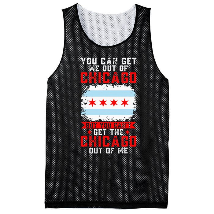 Chicago Born You Can'T Get The Chicago Out Of Me Mesh Reversible Basketball Jersey Tank