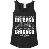 Chicago Born You Can'T Get The Chicago Out Of Me Ladies Essential Tank