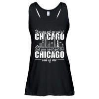 Chicago Born You Can'T Get The Chicago Out Of Me Ladies Essential Flowy Tank