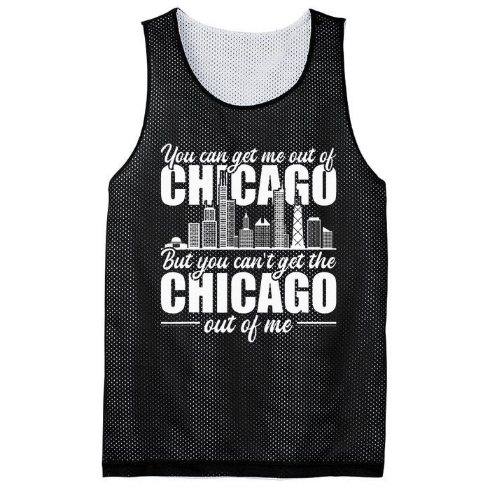 Chicago Born You Can'T Get The Chicago Out Of Me Mesh Reversible Basketball Jersey Tank