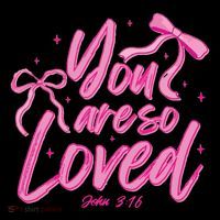 Coquette Bow You Are So Loved 7-Panel Snapback Hat