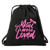 Coquette Bow You Are So Loved Drawstring Bag