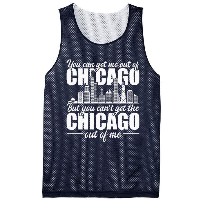 Chicago Born You CanT Get The Chicago Out Of Me Mesh Reversible Basketball Jersey Tank