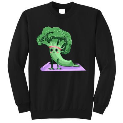 Cute Broccoli Yoga Pose Funny Yogi Broccoli Lover Sweatshirt