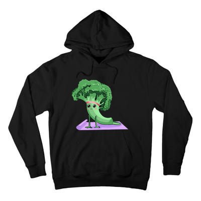 Cute Broccoli Yoga Pose Funny Yogi Broccoli Lover Tall Hoodie