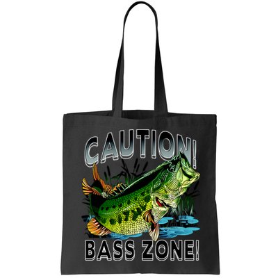 Caution Bass Zone Funny Fishing Bag