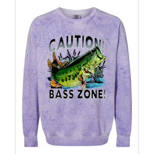 Caution Bass Zone Fishing Colorblast Crewneck Sweatshirt