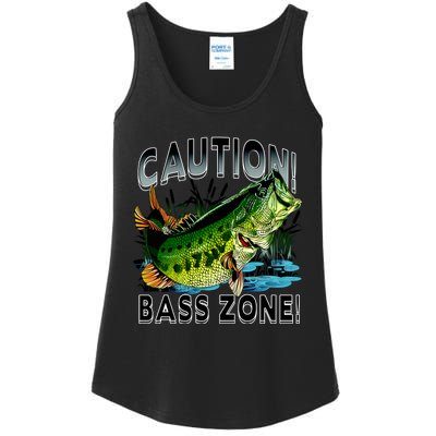 Caution Bass Zone Fishing Ladies Essential Tank