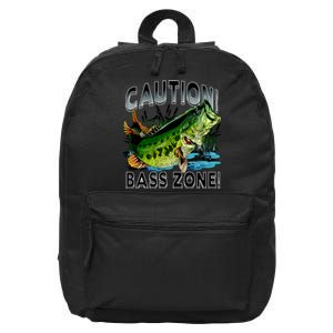 Caution Bass Zone Fishing 16 in Basic Backpack