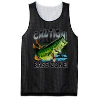 Caution Bass Zone Fishing Mesh Reversible Basketball Jersey Tank