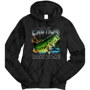 Caution Bass Zone Fishing Tie Dye Hoodie