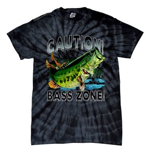 Caution Bass Zone Fishing Tie-Dye T-Shirt