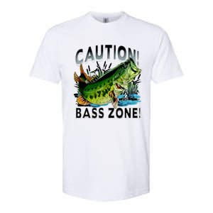 Caution Bass Zone Fishing Softstyle CVC T-Shirt