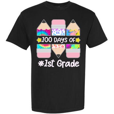Cute Colorful 100 Days Of 1st Grade Garment-Dyed Heavyweight T-Shirt