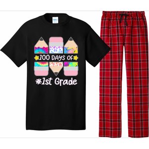 Cute Colorful 100 Days Of 1st Grade Pajama Set