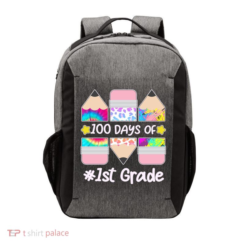 Cute Colorful 100 Days Of 1st Grade Vector Backpack