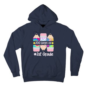 Cute Colorful 100 Days Of 1st Grade Hoodie