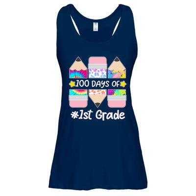 Cute Colorful 100 Days Of 1st Grade Ladies Essential Flowy Tank