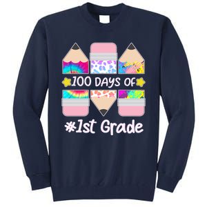 Cute Colorful 100 Days Of 1st Grade Tall Sweatshirt