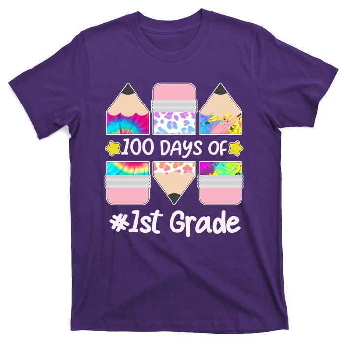 Cute Colorful 100 Days Of 1st Grade T-Shirt