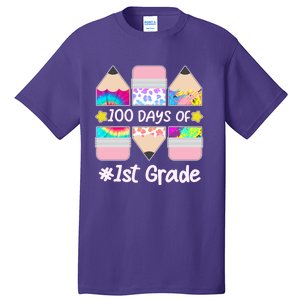 Cute Colorful 100 Days Of 1st Grade Tall T-Shirt