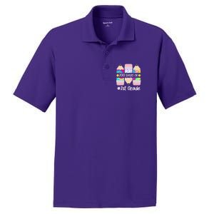 Cute Colorful 100 Days Of 1st Grade PosiCharge RacerMesh Polo