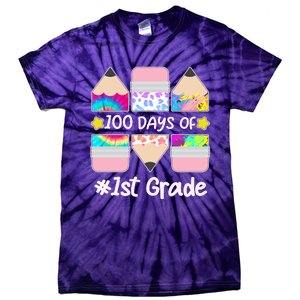 Cute Colorful 100 Days Of 1st Grade Tie-Dye T-Shirt