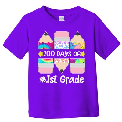 Cute Colorful 100 Days Of 1st Grade Toddler T-Shirt