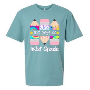 Cute Colorful 100 Days Of 1st Grade Sueded Cloud Jersey T-Shirt