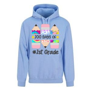 Cute Colorful 100 Days Of 1st Grade Unisex Surf Hoodie