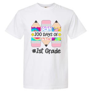 Cute Colorful 100 Days Of 1st Grade Garment-Dyed Heavyweight T-Shirt