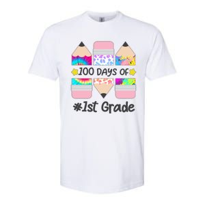 Cute Colorful 100 Days Of 1st Grade Softstyle CVC T-Shirt