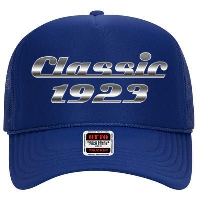 Classic Chrome 1923 100th Birthday High Crown Mesh Back Trucker Hat