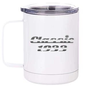 Classic Chrome 1933 90th Birthday 12 oz Stainless Steel Tumbler Cup