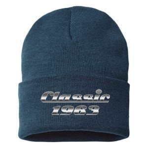 Classic Chrome 1963 60th Birthday Sustainable Knit Beanie