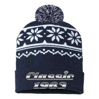 Classic Chrome 1963 60th Birthday USA-Made Snowflake Beanie