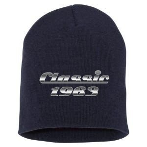 Classic Chrome 1963 60th Birthday Short Acrylic Beanie