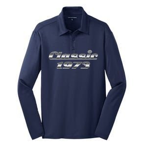 Classic Chrome 1973 50th Birthday Silk Touch Performance Long Sleeve Polo