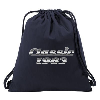 Classic Chrome 1983 40th Birthday Drawstring Bag